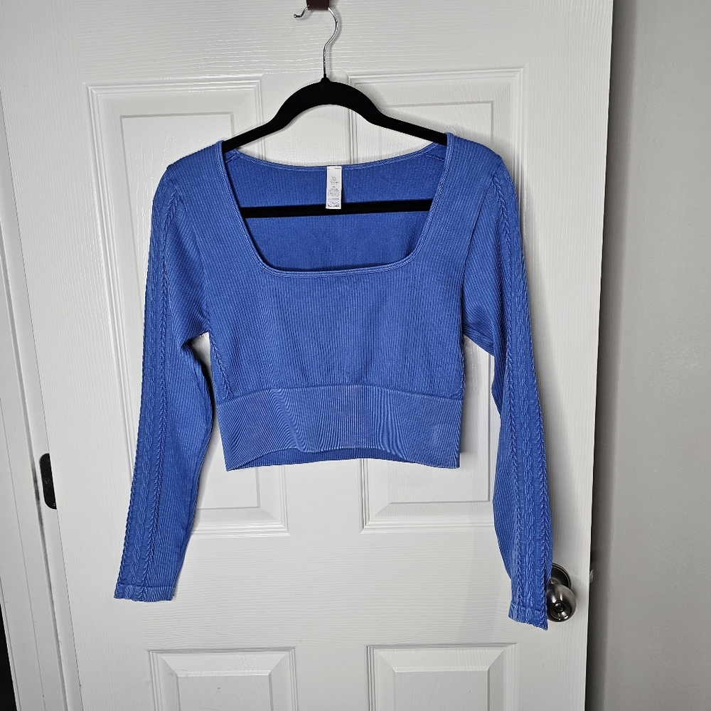 Offline by Aerie Long Sleeve Workout Crop Top - Womens Large